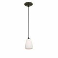 Glacier Computer 28069-1C-ORB-OPL 1 Light Cone Glass Pendant in Oil Rubbed Bronze with Opal Glass 28069-1C-ORB/OPL